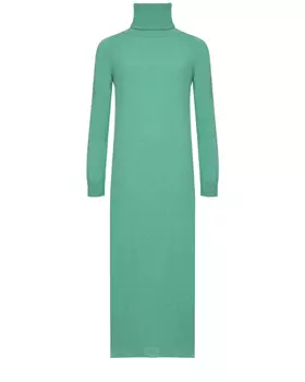 Зеленое платье с высоким воротом Pietro Brunelli