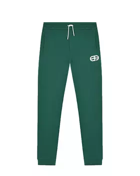 Зеленые спортивные брюки с белым лого Emporio Armani детские