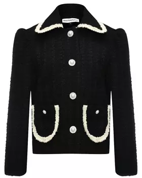 Жакет с контрастным кантом, черный Masterpeace