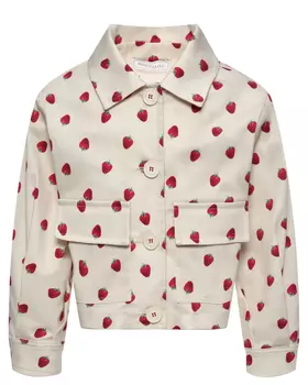 Жакет с принтом "клубника" Monnalisa