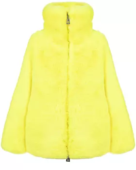 Желтая куртка из эко-меха Glox детская