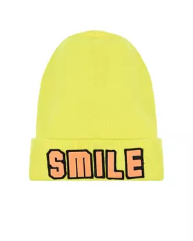 Желтая шапка с декором "SMILE" Regina детская