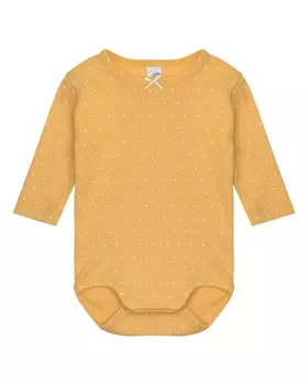 Желтое боди в горошек Sanetta детское