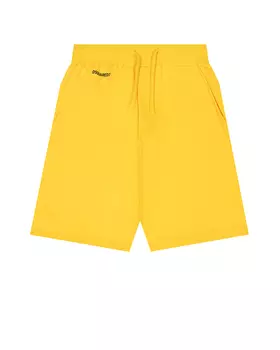 Желтые бермуды с черным лого Dsquared2
