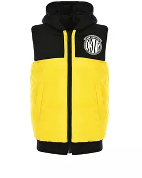 Желтый стеганый жилет DKNY детский