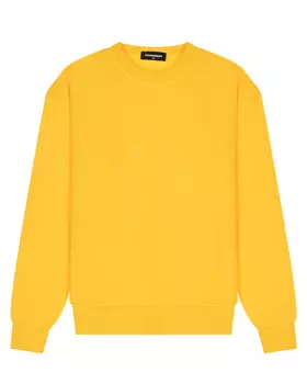 Желтый свитшот с лого в тон Dsquared2