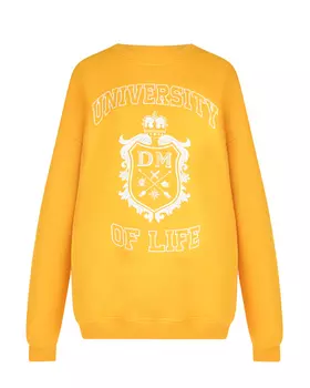 Желтый свитшот с принтом "герб" Dan Maralex