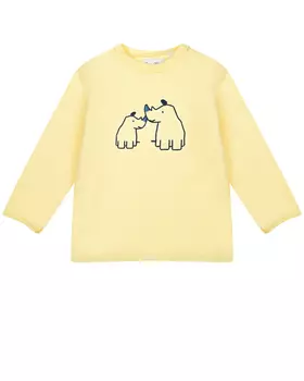 Желтый свитшот с вышивкой "носороги" Sanetta fiftyseven