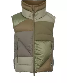 Жилет цвета хаки в стиле пэчворк Bacon