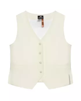Жилет костюмный на пуговицах, белый Prairie