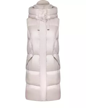 Жилет-пуховик молочного цвета Diego M