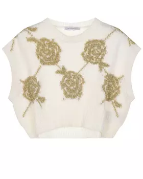 Жилет с вышивкой "розы" Monnalisa детский