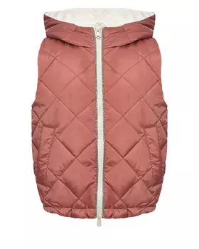 Жилет стеганый с капюшоном Brunello Cucinelli