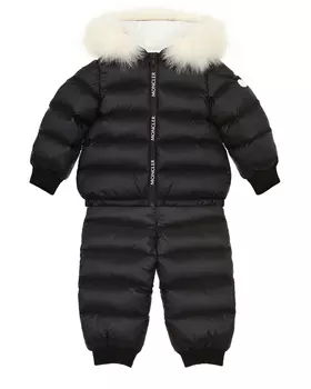 Зимний комплект черного цвета Moncler детский