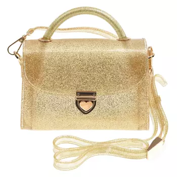 Золотистая лаковая сумка 8х13х16 см. Monnalisa детская