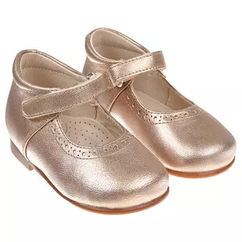 Золотистые туфли на липучке Beberlis детские