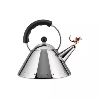Alessi Чайник со свистком 22х22,5х24 см металлик/черный Tea Rex Alessi