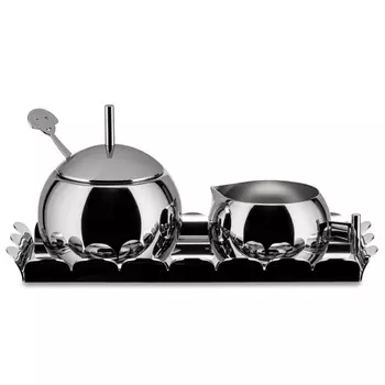 Alessi Набор для сахара и сливок 30х8,5х30 см металлик Anna Set Alessi