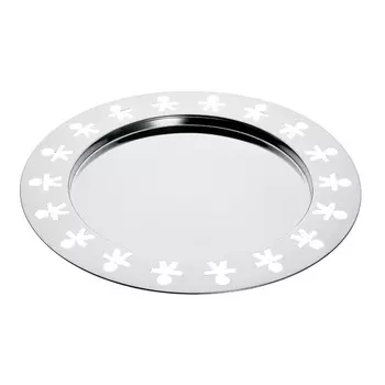 Alessi Поднос 40 см металлик Girotondo Alessi