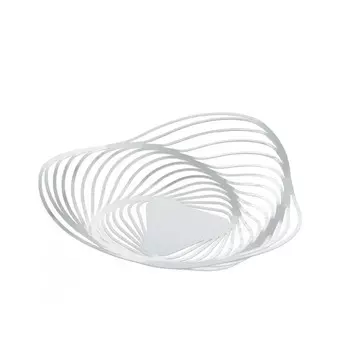 Alessi Ваза для фруктов 33х8х33 см белая Trinity Alessi
