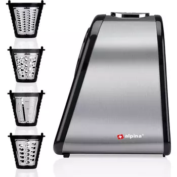 alpina Овощерезка Alpina 4-в-1 / 200 Вт / нержавеющая сталь / серебристый