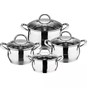 BERGNER Набор из 4 кастрюль с крышками Bergner