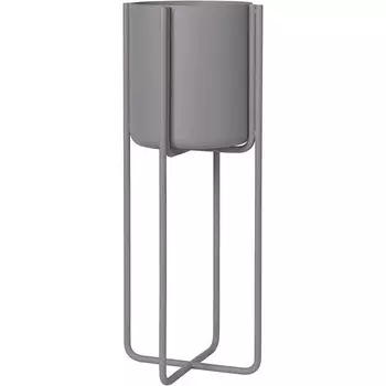 Blomus Горшок для растений с подставкой 55 см Steel Gray Kena Blomus
