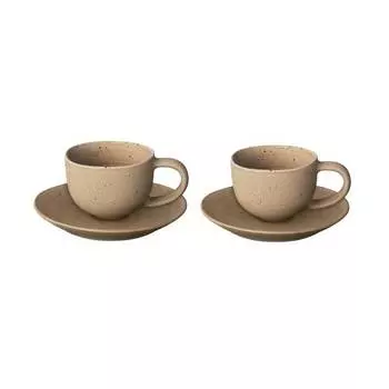 Blomus Набор из 2 чашек и блюдец для эспрессо 0,06 л Fungi Kumi Blomus