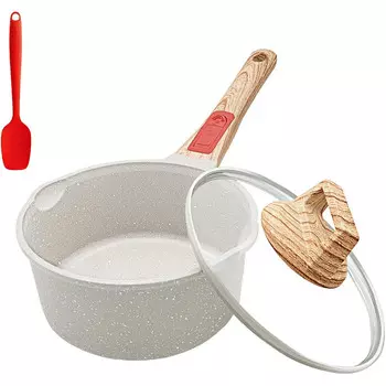 Bobikuke Ковш с крышкой 18 см, белый Bobikuke