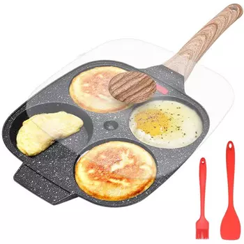 Bobikuke Сковорода с крышкой на 4 отверстия Bobikuke