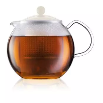 Bodum Заварочный чайник с прессом белый, 1,5 л, Assam Bodum