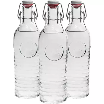 Bormioli Rocco Набор из 3 винтажных бутылок 1,2 л Officina Bormioli Rocco