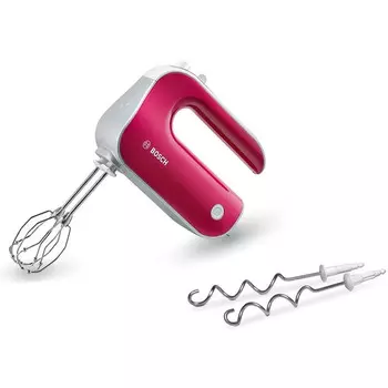 Bosch Hausgerte Ручной миксер Bosch Styline MFQ40304 / 500 Вт / 2 венчика и 2 крюка для теста / 5 скоростей / красный