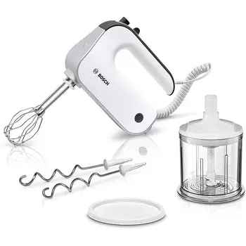 Bosch Hausgerte Ручной миксер Bosch Styline MFQ4850 / 575 Вт / 5 скоростей / 2 венчика, 2 крюка для теста / измельчитель / нержавеющая сталь