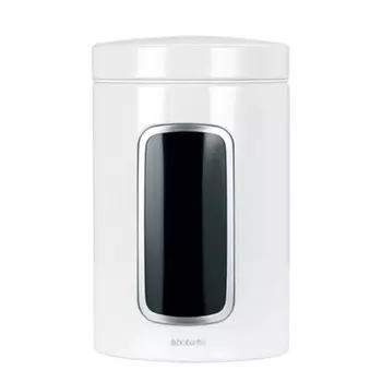Brabantia Емкость для хранения сыпучих продуктов с окном 1,4 л белая Brabantia