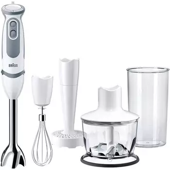 Braun Ручной мини-миксер Braun Minipimer 5200 / 1000 Вт / 21 скорость / стакан 600 мл / нержавеющая сталь
