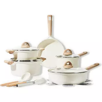 CAROTE Набор кухонной посуды 14 предметов White Granite effect Carote