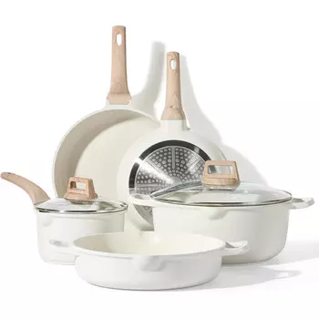 CAROTE Набор кухонной посуды 7 предметов, белый CAROTE