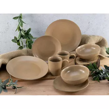 CreaTable Столовый сервиз из керамогранита на 2 человека 8 предметов Sierra Nevada Tierra Series CreaTable