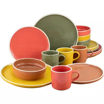 CreaTable Столовый сервиз из керамогранита на 4 человека 16 предметов Indian Summer 22899 CreaTable