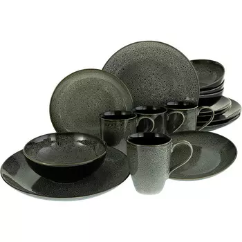 CreaTable Столовый сервиз из керамогранита на 4 человека 16 предметов Reactive Nostalgic Series 23675 CreaTable