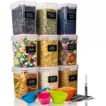 Deco Haus Набор контейнеров для хранения 1,6 л 9 предметов Rosa Deco Haus