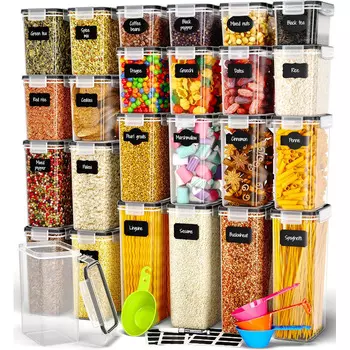 Deco Haus Набор контейнеров для хранения 24 предмета Black Deco Haus