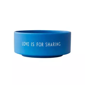 Design Letters Пиала для закусок "Love is for sharing" 12 см Cobalt Blue Favourite Design Letters