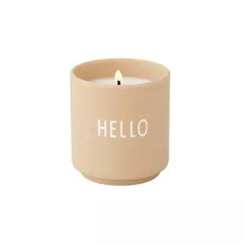 Design Letters Свеча ароматическая "Hello" 6 х 5,5 см Beige Favourite Design Letters