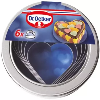 Dr. Oetker Формочки для вырезания из бисквитного теста "Cердце" набор 6 шт Dr. Oetker