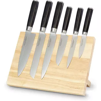 ECHTWERK Набор ECHTWERK 6 ножей из дамасской стали, с магнитной поставкой