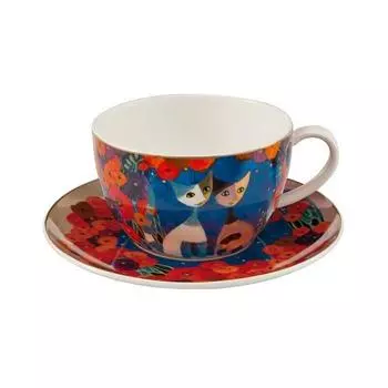 Goebel Чашка для чая/капучино с блюдцем, 0,5 л, “Rosina Wachtmeister Table Top” Goebel
