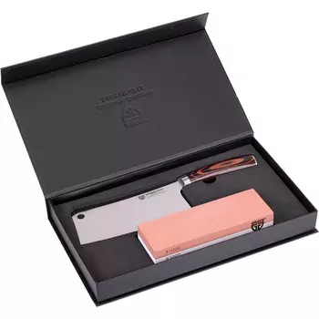 GRWE Нож-топорик для мяса 16.6 см, с точильным камнем зернистостью 1000/3000 GRWE