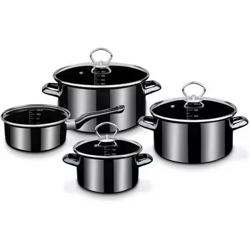 GSW Набор кастрюль 4 предмета, черный GSW